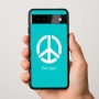 כיסוי בעיצוב אישי עם השם שלך לדגם - Google Pixel 9a 5G בעיצוב סמל השלום