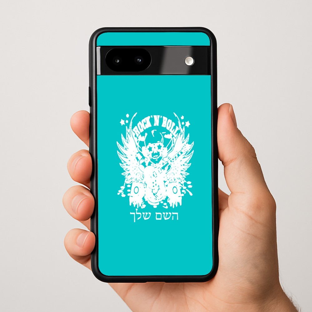 כיסוי בעיצוב אישי עם השם שלך לדגם - Google Pixel 9a 5G בעיצוב רוקנרול