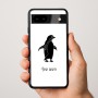 כיסוי בעיצוב אישי עם השם שלך לדגם - Google Pixel 9a 5G בעיצוב פינגווין