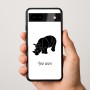 כיסוי בעיצוב אישי עם השם שלך לדגם - Google Pixel 9a 5G בעיצוב קרנף