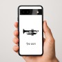 כיסוי בעיצוב אישי עם השם שלך לדגם - Google Pixel 9a 5G בעיצוב חצוצרה