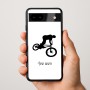 כיסוי בעיצוב אישי עם השם שלך לדגם - Google Pixel 9a 5G בעיצוב רוכב אופניים