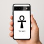 כיסוי בעיצוב אישי עם השם שלך לדגם - Google Pixel 9a 5G בעיצוב אנק - מפתח החיים המצרי