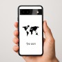 כיסוי בעיצוב אישי עם השם שלך לדגם - Google Pixel 9a 5G בעיצוב מפת העולם