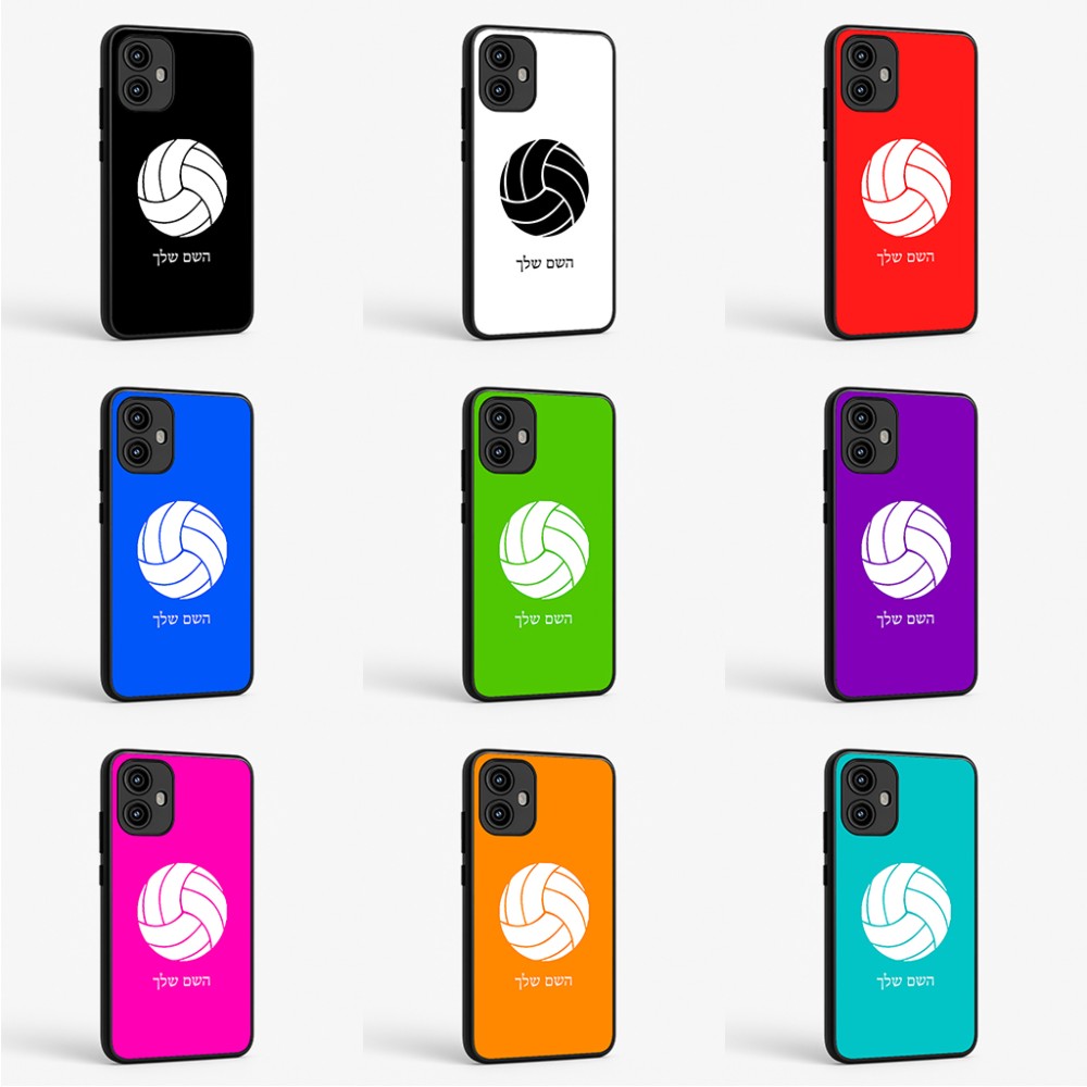 כיסוי בעיצוב אישי עם השם שלך לדגם - Motorola Edge 50 Fusion 5G בעיצוב כדור כדורעף