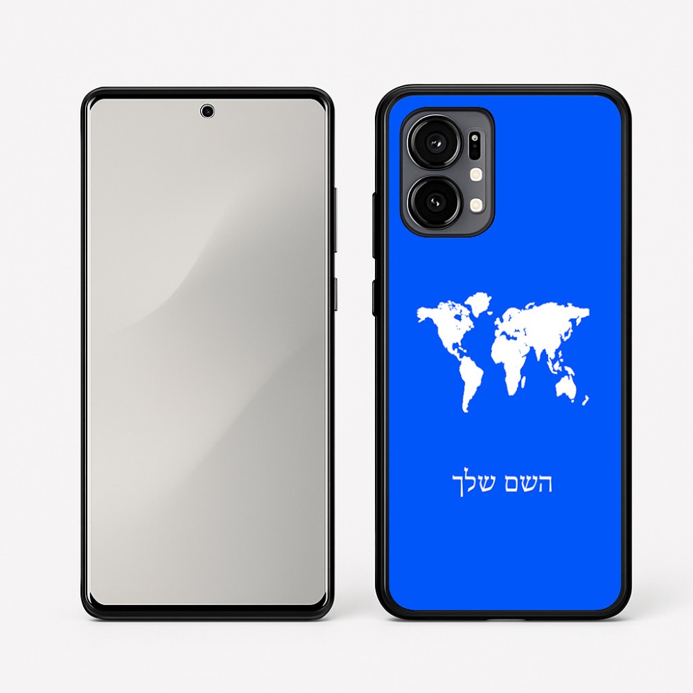 כיסוי בעיצוב אישי עם השם שלך לדגם - Motorola Edge 50 Fusion 5G בעיצוב מפת העולם
