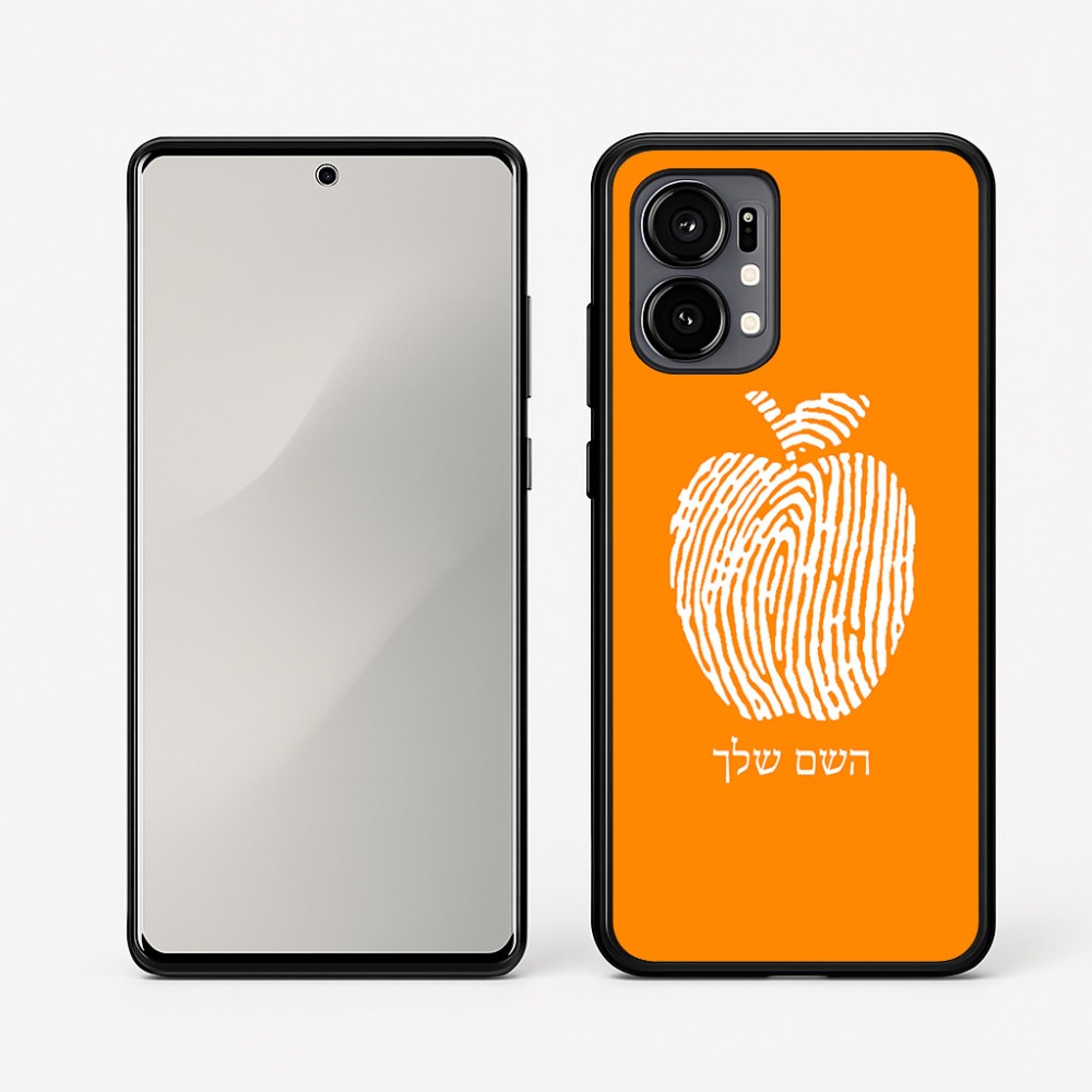כיסוי בעיצוב אישי עם השם שלך לדגם - Motorola Edge 50 Fusion 5G בעיצוב הדפס תפוח