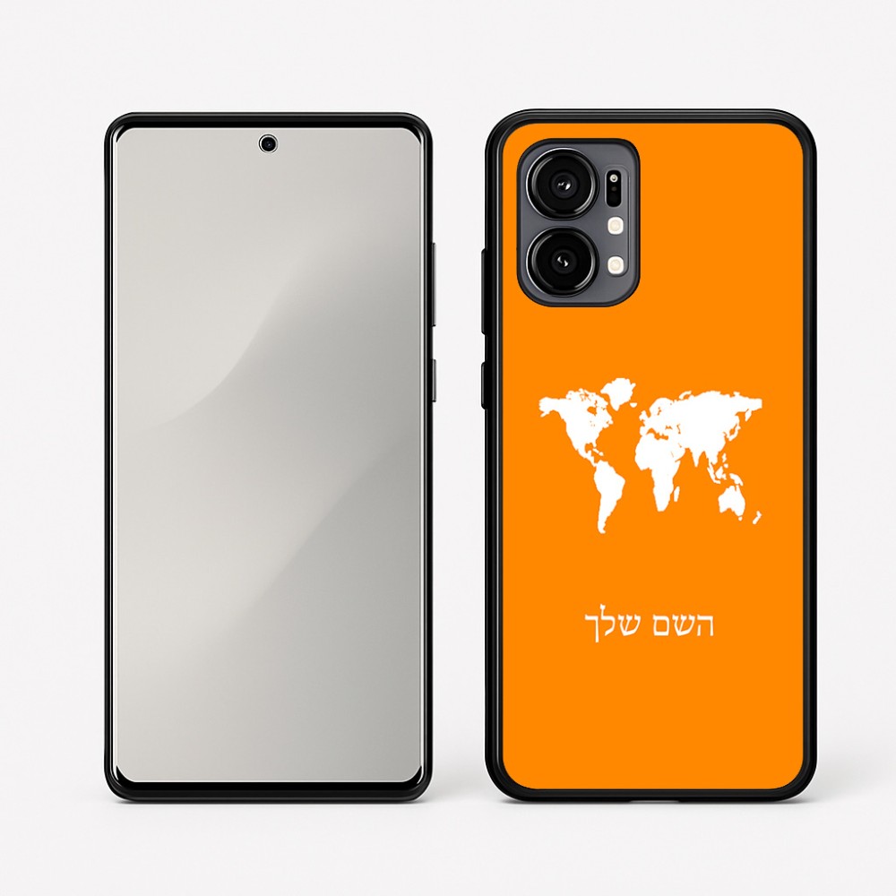 כיסוי בעיצוב אישי עם השם שלך לדגם - Motorola Edge 50 Fusion 5G בעיצוב מפת העולם