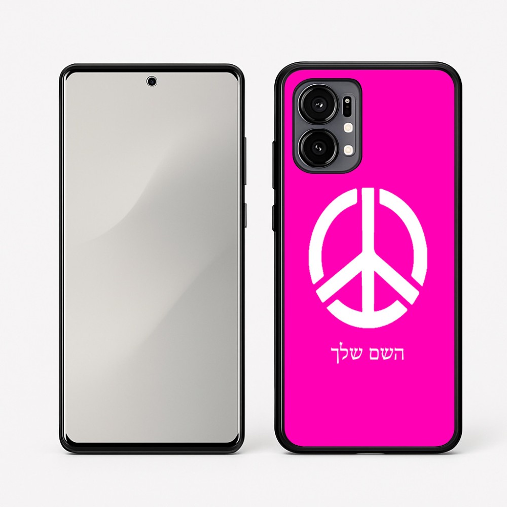 כיסוי בעיצוב אישי עם השם שלך לדגם - Motorola Edge 50 Fusion 5G בעיצוב סמל השלום