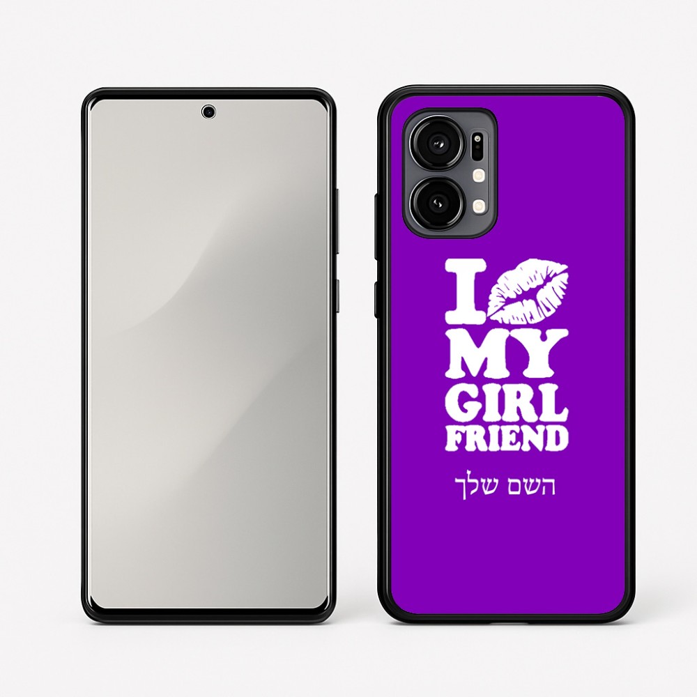 כיסוי בעיצוב אישי עם השם שלך לדגם - Motorola Edge 50 Fusion 5G בעיצוב לנשק את החברה שלי