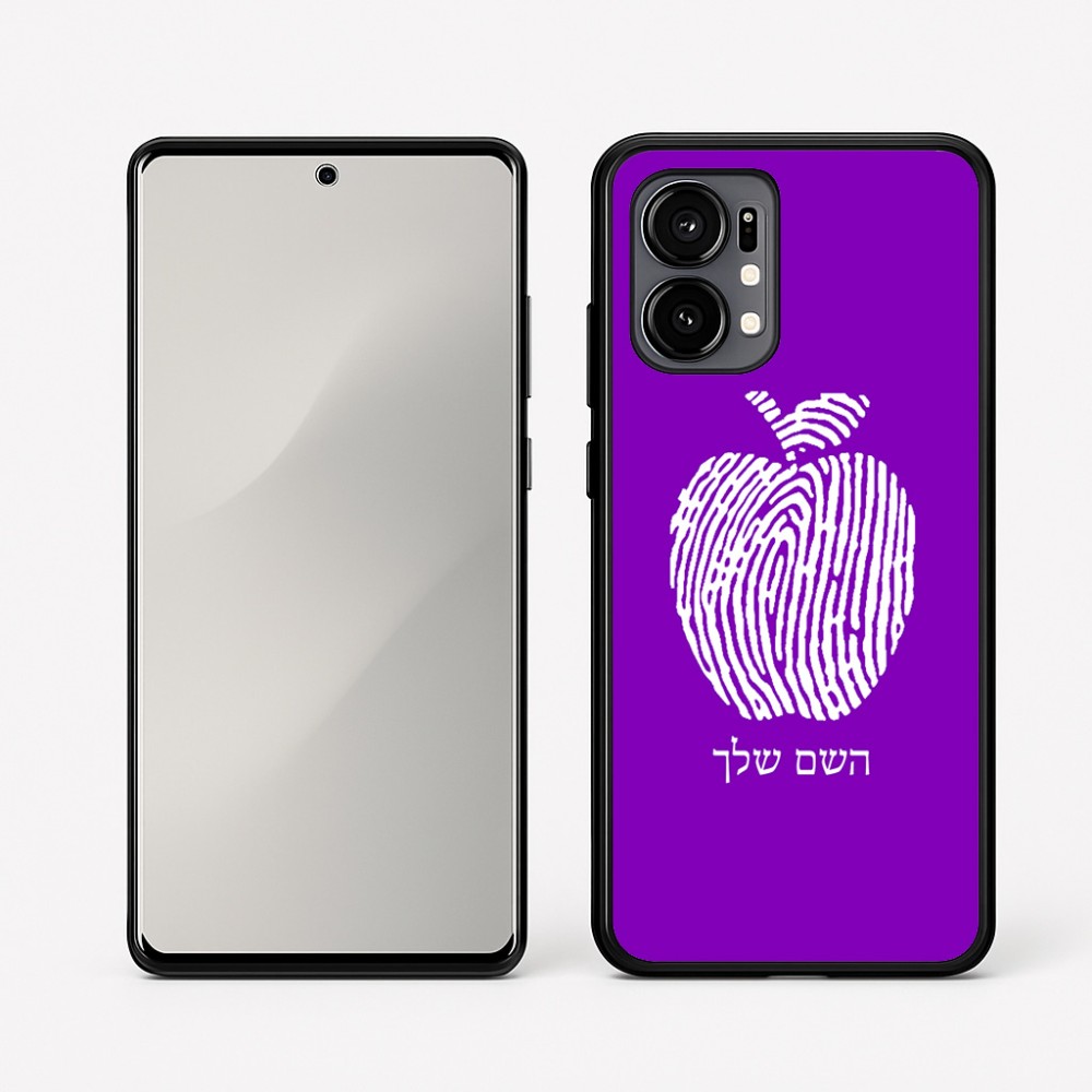 כיסוי בעיצוב אישי עם השם שלך לדגם - Motorola Edge 50 Fusion 5G בעיצוב הדפס תפוח