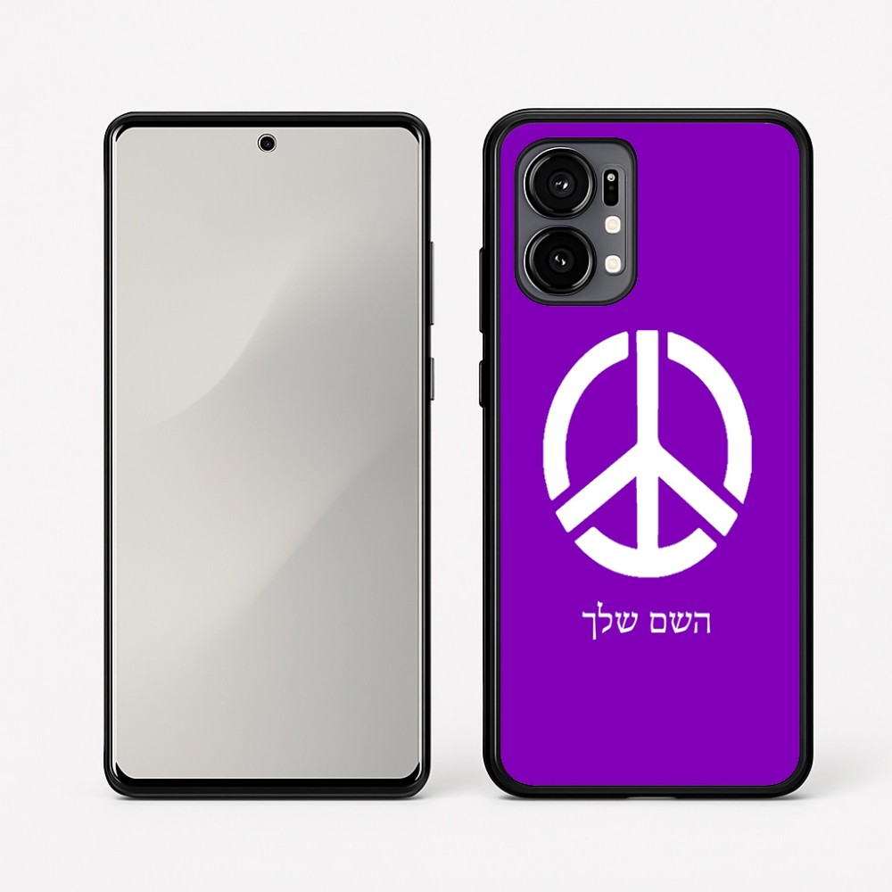 כיסוי בעיצוב אישי עם השם שלך לדגם - Motorola Edge 50 Fusion 5G בעיצוב סמל השלום