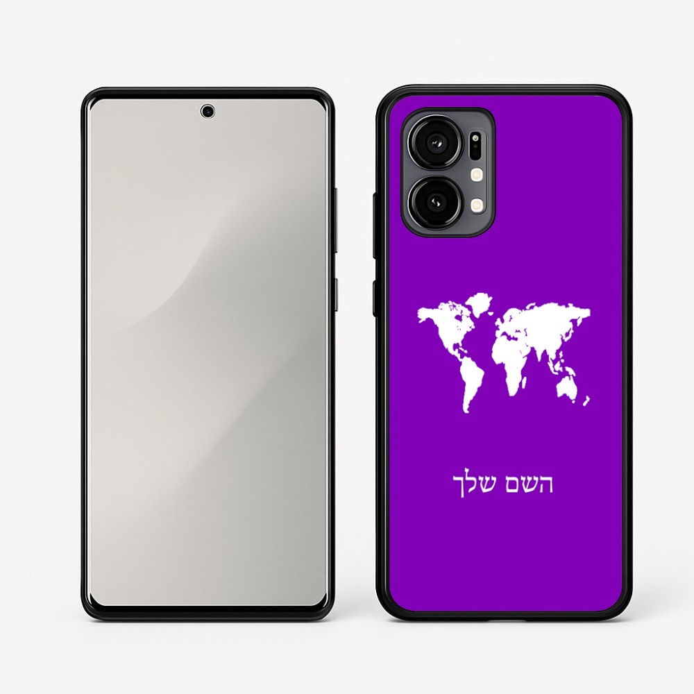 כיסוי בעיצוב אישי עם השם שלך לדגם - Motorola Edge 50 Fusion 5G בעיצוב מפת העולם
