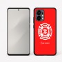 כיסוי בעיצוב אישי עם השם שלך לדגם - Motorola Edge 50 Fusion 5G בעיצוב כבאי - תגית