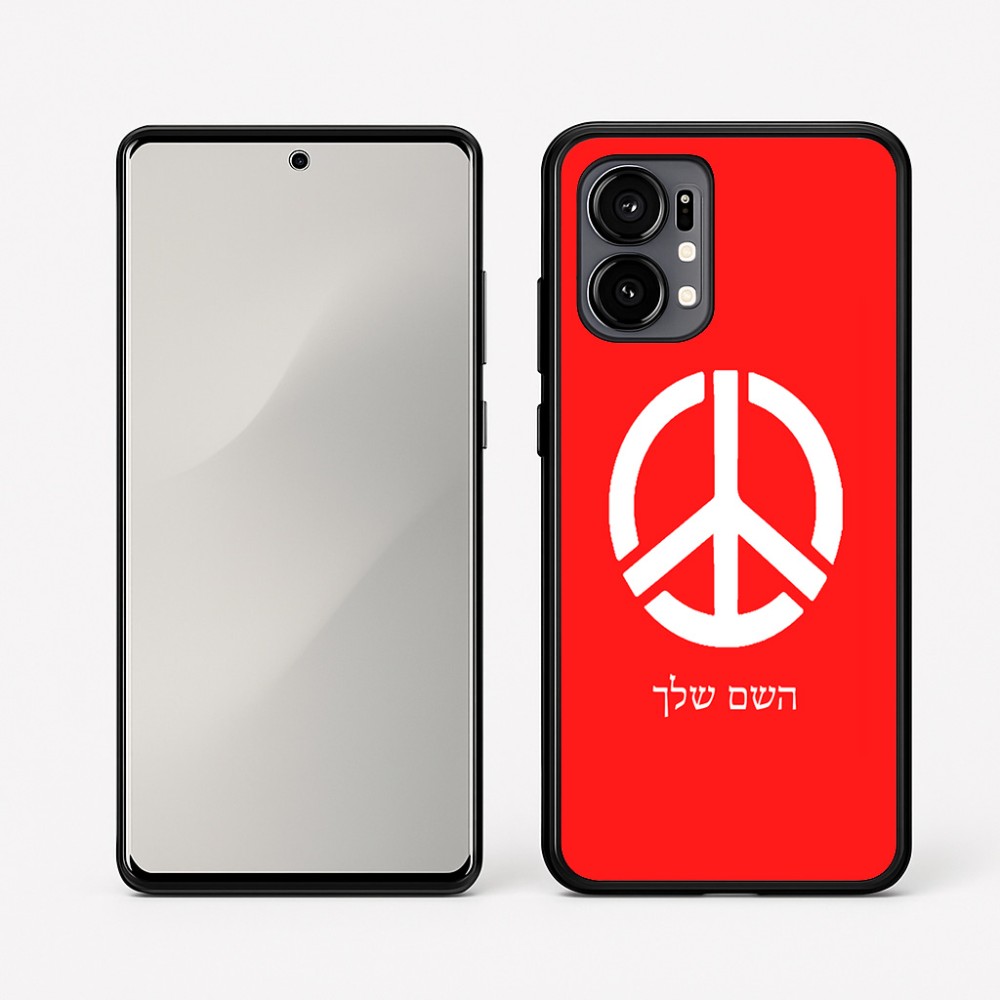 כיסוי בעיצוב אישי עם השם שלך לדגם - Motorola Edge 50 Fusion 5G בעיצוב סמל השלום