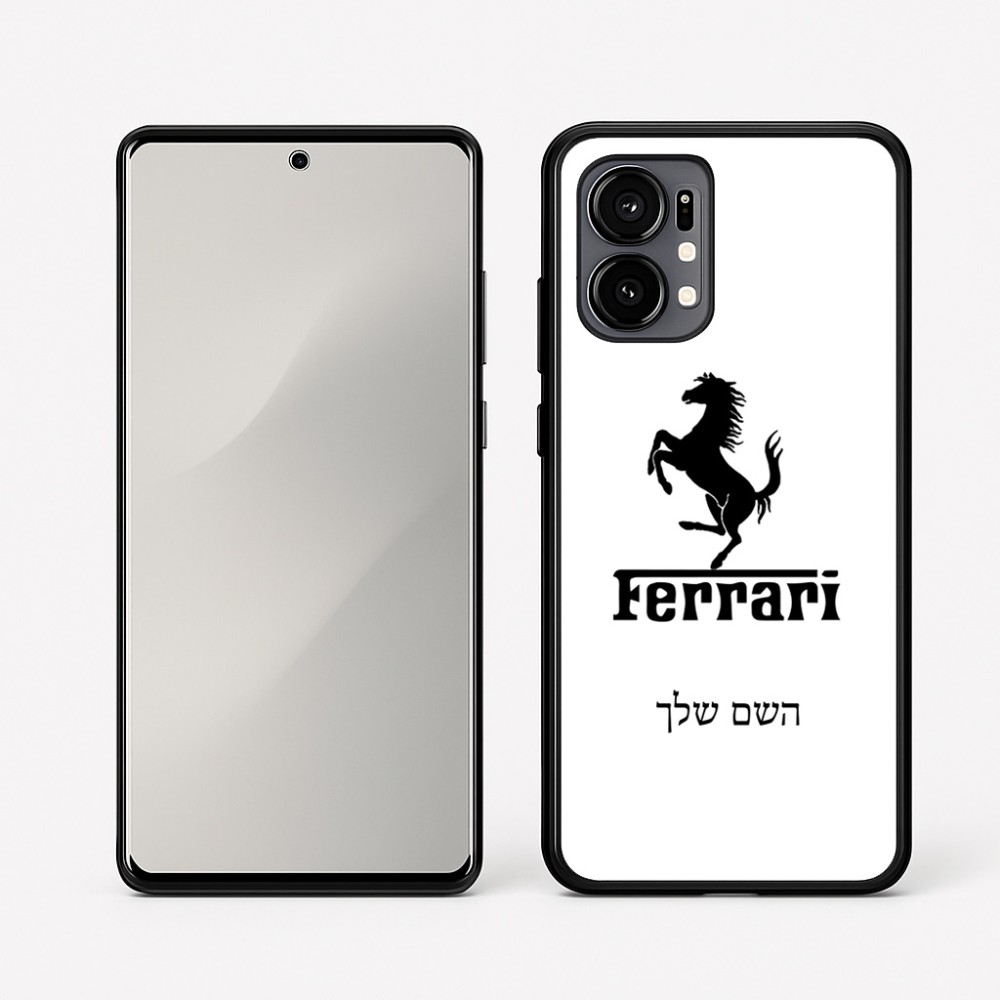 כיסוי בעיצוב אישי עם השם שלך לדגם - Motorola Edge 50 Fusion 5G בעיצוב פרארי