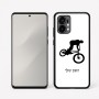 כיסוי בעיצוב אישי עם השם שלך לדגם - Motorola Edge 50 Fusion 5G בעיצוב רוכב אופניים