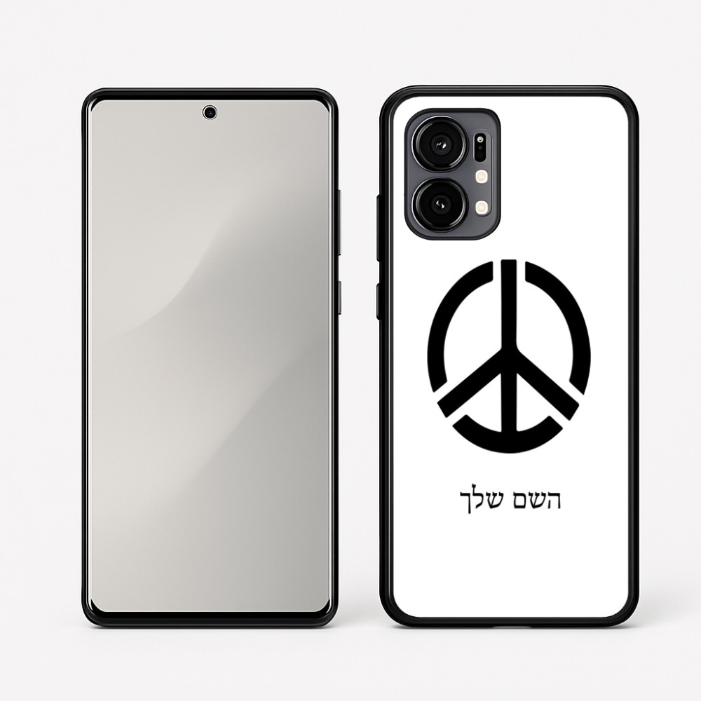 כיסוי בעיצוב אישי עם השם שלך לדגם - Motorola Edge 50 Fusion 5G בעיצוב סמל השלום