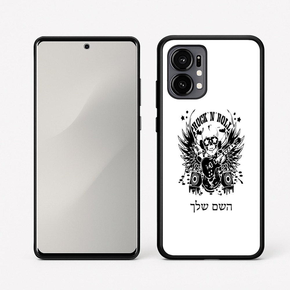 כיסוי בעיצוב אישי עם השם שלך לדגם - Motorola Edge 50 Fusion 5G בעיצוב רוקנרול