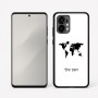 כיסוי בעיצוב אישי עם השם שלך לדגם - Motorola Edge 50 Fusion 5G בעיצוב מפת העולם