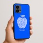 כיסוי בעיצוב אישי עם השם שלך לדגם - Motorola Edge 50 Fusion 5G בעיצוב הדפס תפוח