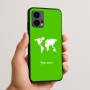 כיסוי בעיצוב אישי עם השם שלך לדגם - Motorola Edge 50 Fusion 5G בעיצוב מפת העולם