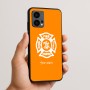כיסוי בעיצוב אישי עם השם שלך לדגם - Motorola Edge 50 Fusion 5G בעיצוב כבאי - תגית