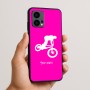 כיסוי בעיצוב אישי עם השם שלך לדגם - Motorola Edge 50 Fusion 5G בעיצוב רוכב אופניים