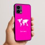 כיסוי בעיצוב אישי עם השם שלך לדגם - Motorola Edge 50 Fusion 5G בעיצוב מפת העולם