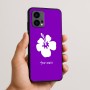 כיסוי בעיצוב אישי עם השם שלך לדגם - Motorola Edge 50 Fusion 5G בעיצוב פרח היביסקוס