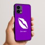 כיסוי בעיצוב אישי עם השם שלך לדגם - Motorola Edge 50 Fusion 5G בעיצוב שפתיים - נשיקה