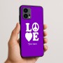 כיסוי בעיצוב אישי עם השם שלך לדגם - Motorola Edge 50 Fusion 5G בעיצוב אהבה
