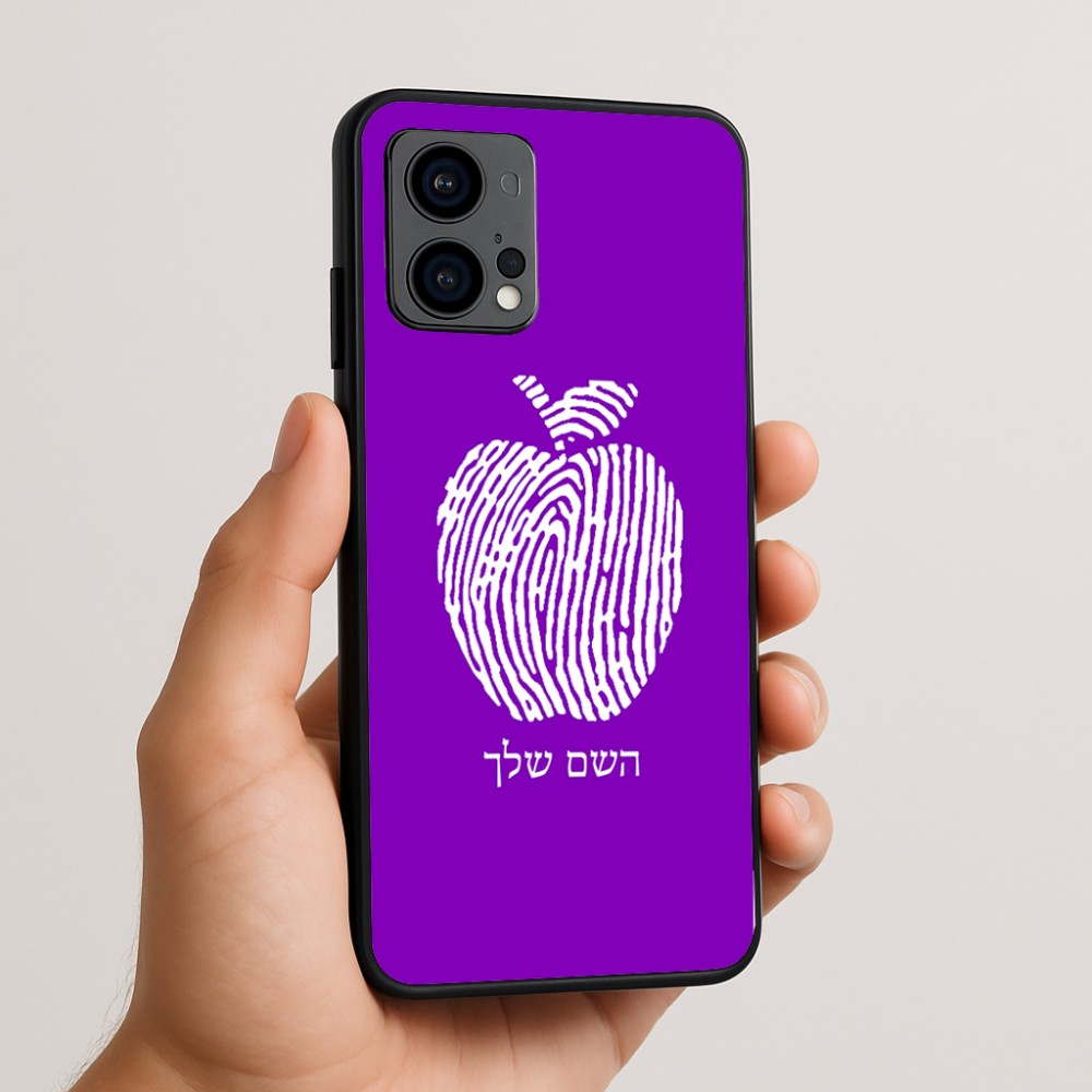 כיסוי בעיצוב אישי עם השם שלך לדגם - Motorola Edge 50 Fusion 5G בעיצוב הדפס תפוח