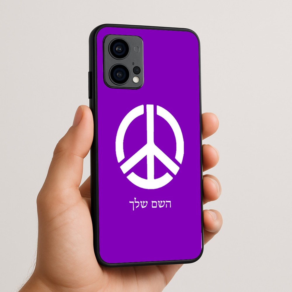 כיסוי בעיצוב אישי עם השם שלך לדגם - Motorola Edge 50 Fusion 5G בעיצוב סמל השלום