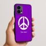 כיסוי בעיצוב אישי עם השם שלך לדגם - Motorola Edge 50 Fusion 5G בעיצוב סמל השלום