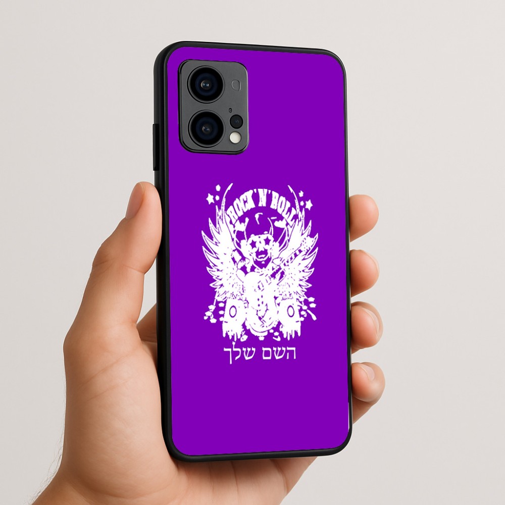 כיסוי בעיצוב אישי עם השם שלך לדגם - Motorola Edge 50 Fusion 5G בעיצוב רוקנרול