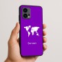 כיסוי בעיצוב אישי עם השם שלך לדגם - Motorola Edge 50 Fusion 5G בעיצוב מפת העולם