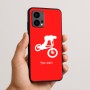 כיסוי בעיצוב אישי עם השם שלך לדגם - Motorola Edge 50 Fusion 5G בעיצוב רוכב אופניים