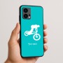 כיסוי בעיצוב אישי עם השם שלך לדגם - Motorola Edge 50 Fusion 5G בעיצוב רוכב אופניים