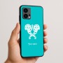 כיסוי בעיצוב אישי עם השם שלך לדגם - Motorola Edge 50 Fusion 5G בעיצוב פרחי קרן