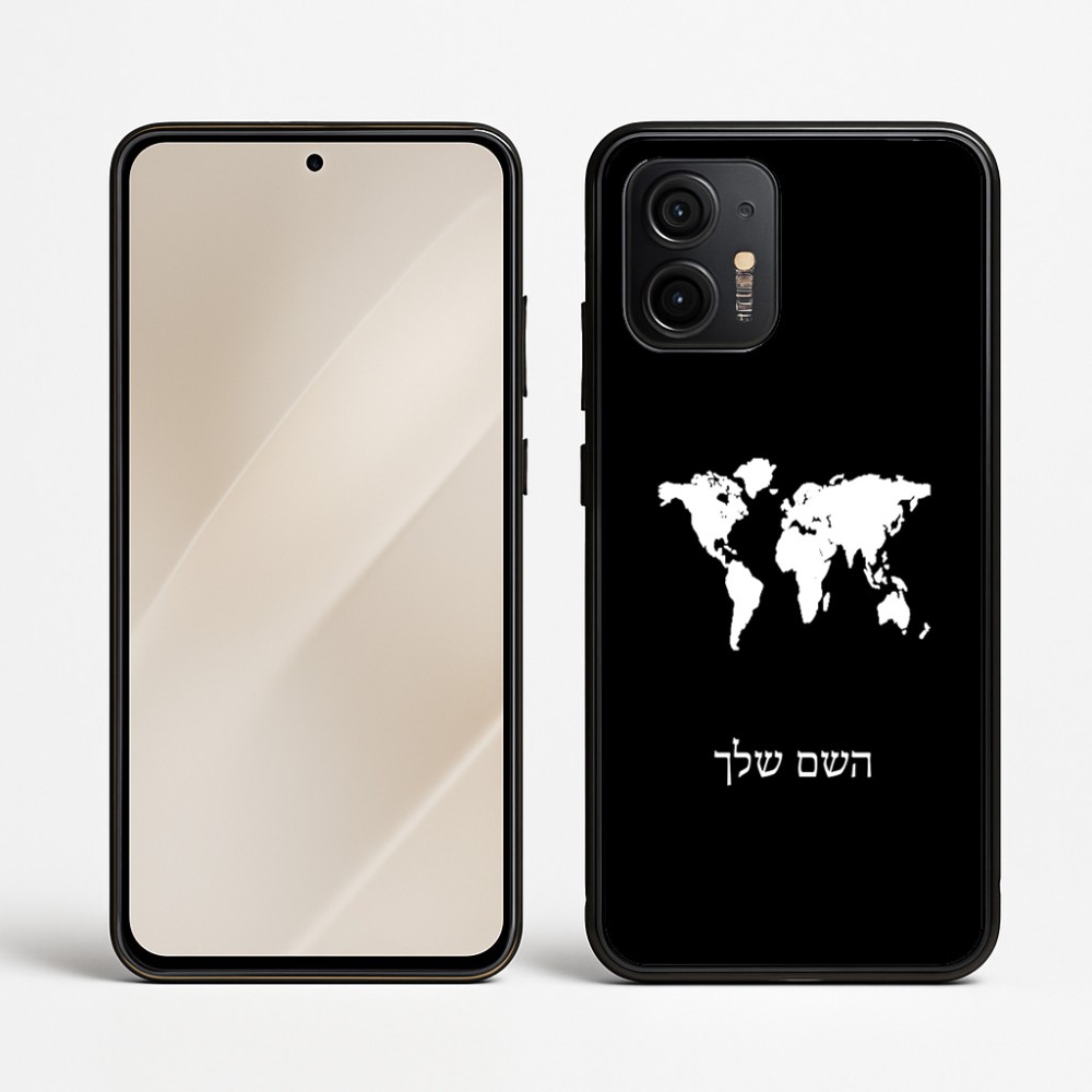 כיסוי בעיצוב אישי עם השם שלך לדגם - Motorola Edge 50 Neo 5G בעיצוב מפת העולם