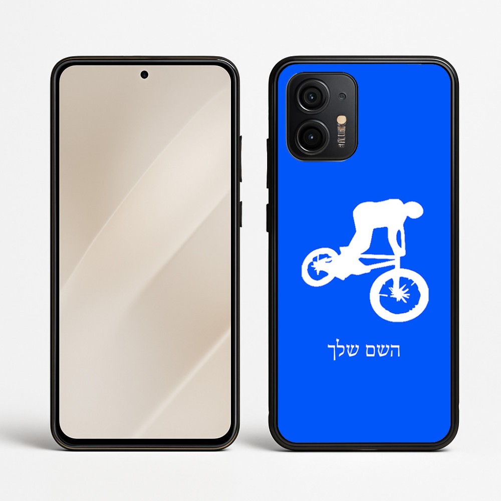 כיסוי בעיצוב אישי עם השם שלך לדגם - Motorola Edge 50 Neo 5G בעיצוב רוכב אופניים