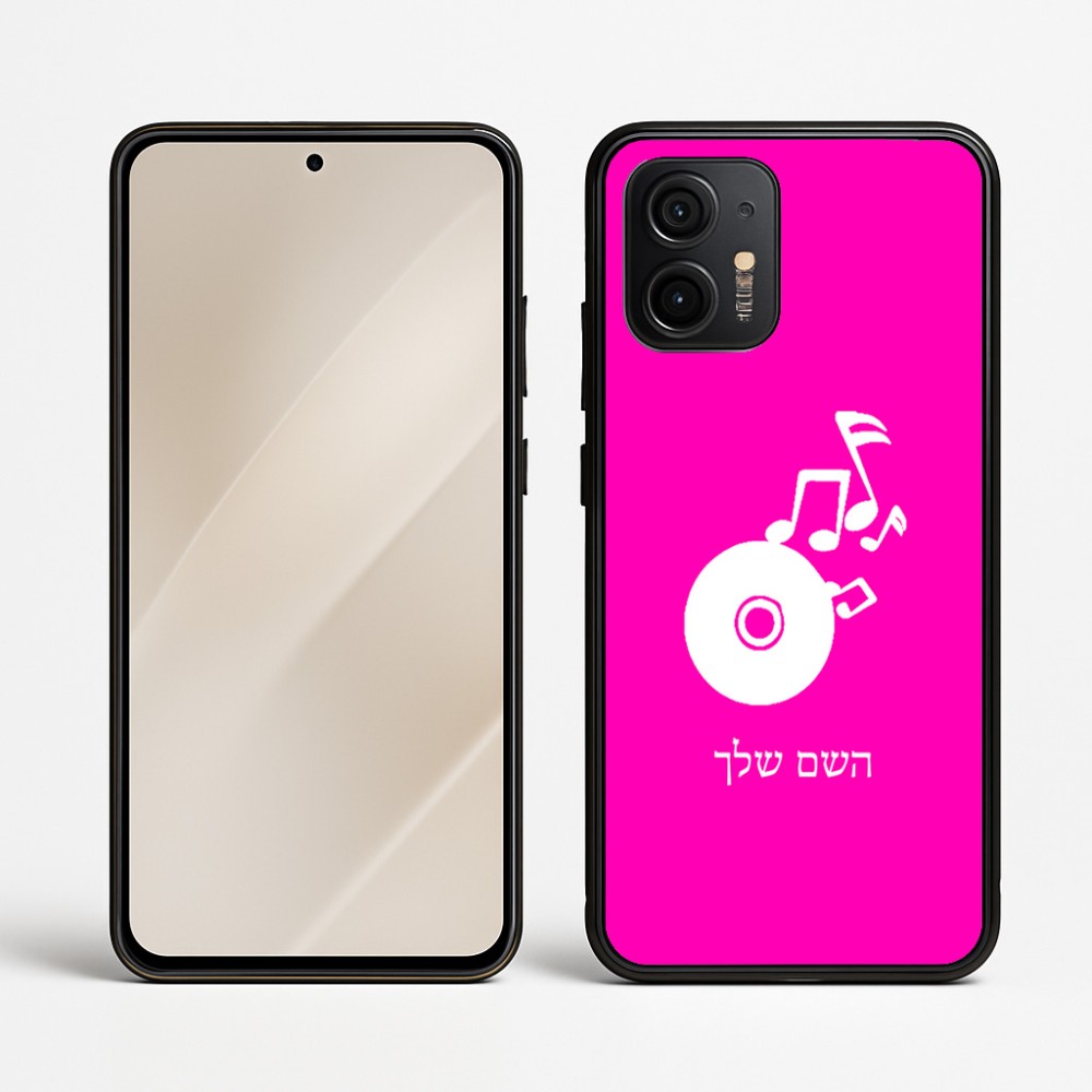 כיסוי בעיצוב אישי עם השם שלך לדגם - Motorola Edge 50 Neo 5G בעיצוב תקליטור - אזור מוזיקה