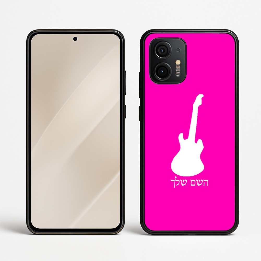 כיסוי בעיצוב אישי עם השם שלך לדגם - Motorola Edge 50 Neo 5G בעיצוב גיטרה