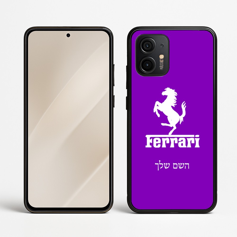 כיסוי בעיצוב אישי עם השם שלך לדגם - Motorola Edge 50 Neo 5G בעיצוב פרארי