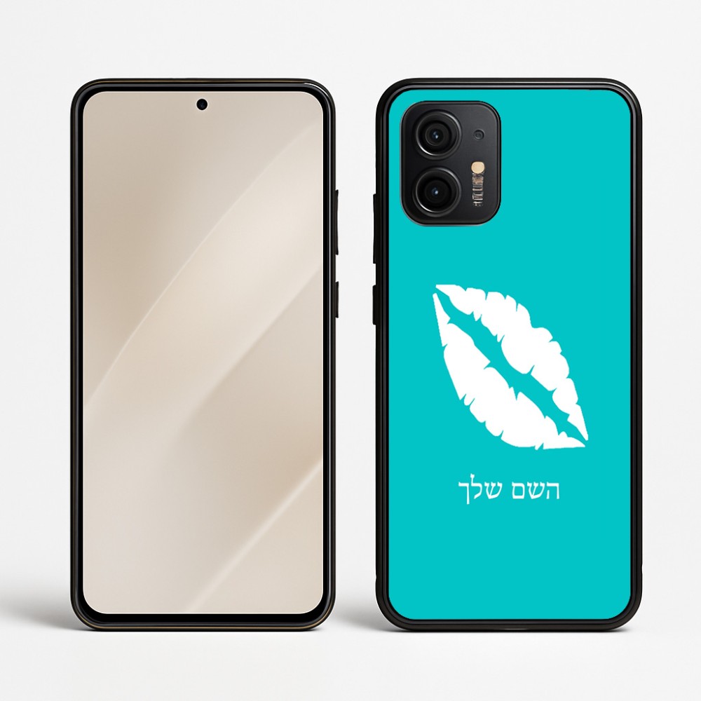 כיסוי בעיצוב אישי עם השם שלך לדגם - Motorola Edge 50 Neo 5G בעיצוב שפתיים - נשיקה
