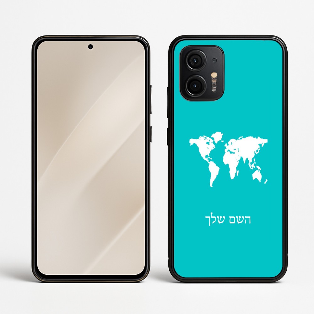 כיסוי בעיצוב אישי עם השם שלך לדגם - Motorola Edge 50 Neo 5G בעיצוב מפת העולם