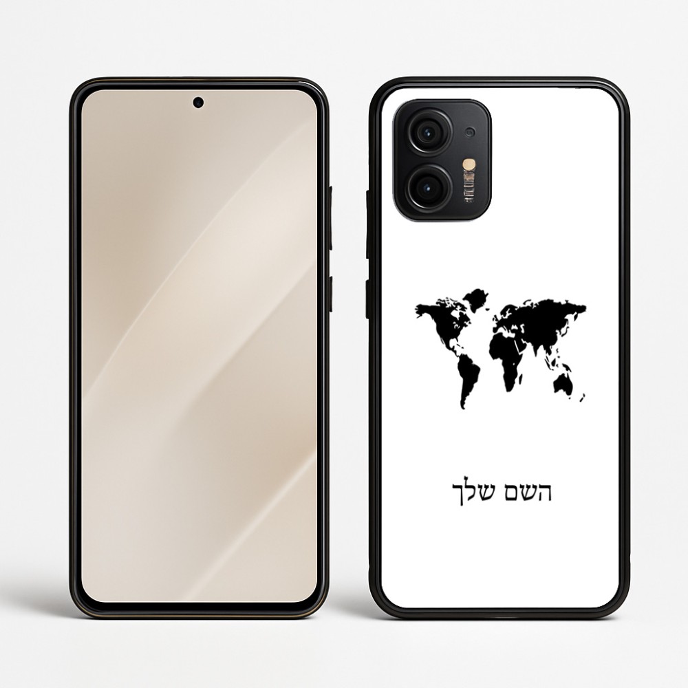 כיסוי בעיצוב אישי עם השם שלך לדגם - Motorola Edge 50 Neo 5G בעיצוב מפת העולם