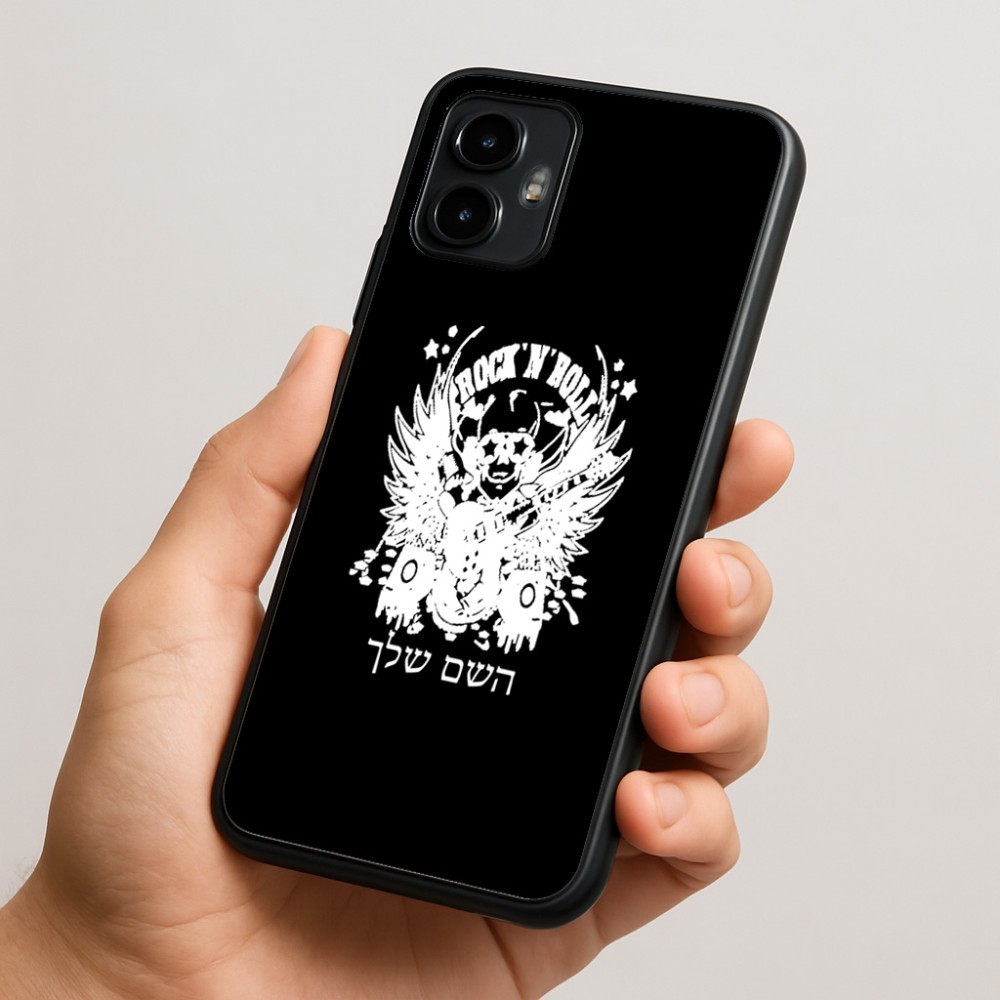 כיסוי בעיצוב אישי עם השם שלך לדגם - Motorola Edge 50 Neo 5G בעיצוב רוקנרול