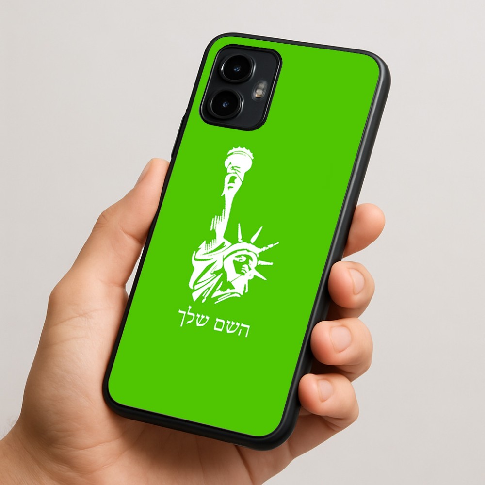 כיסוי בעיצוב אישי עם השם שלך לדגם - Motorola Edge 50 Neo 5G בעיצוב פסל החירות